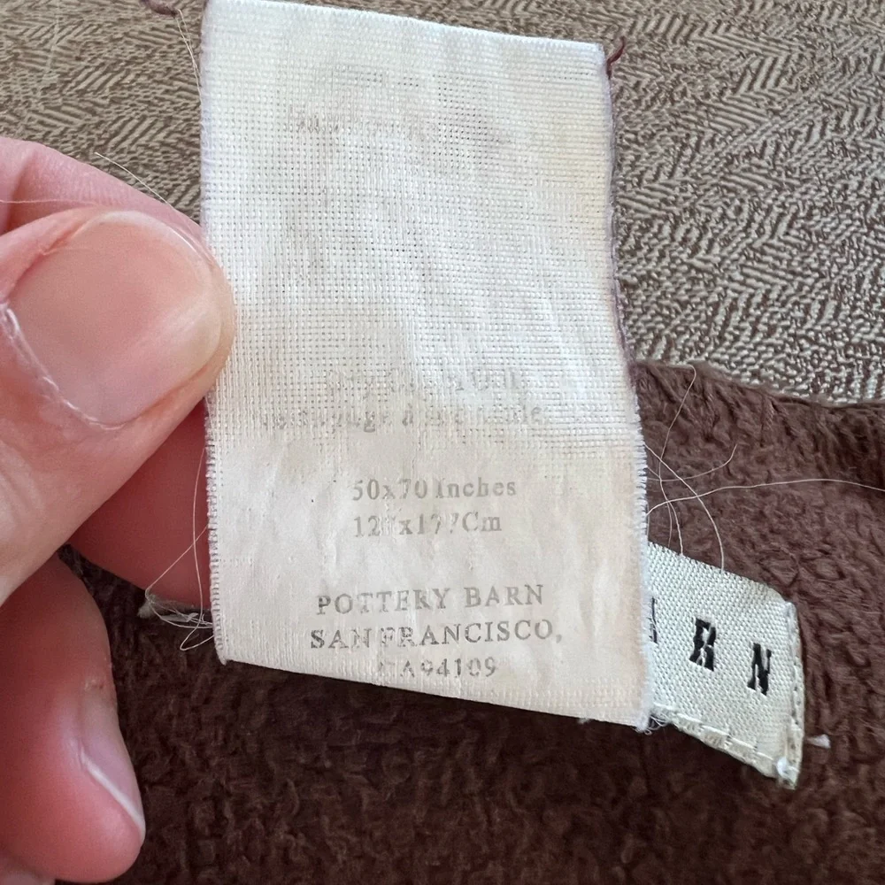 GUC brown Pottery barn blanket